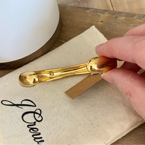 J. Crew Open Cuff Gold Pave Bangle - NEW - Picture 7 of 10